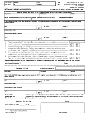 New York State Notary Public Application