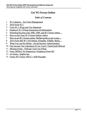 W-2 Wage and Tax Statement Form