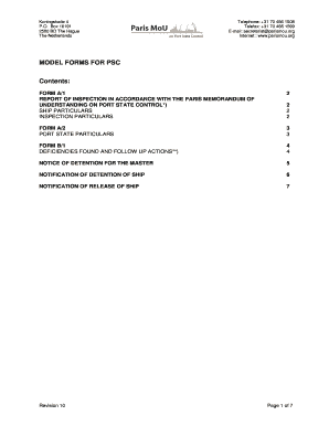 Port State Control Inspection Report