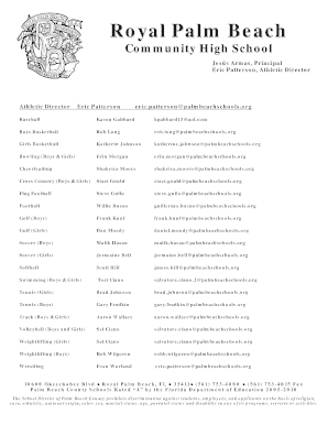Florida High School Athletic Eligibility Form
