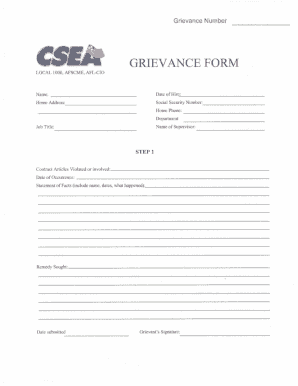 Grievance Form