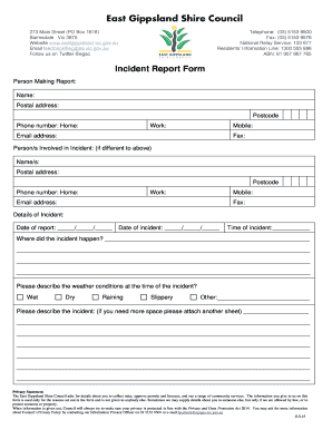 Incident Report Form