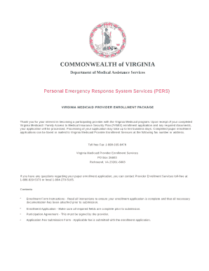 Virginia Medicaid Provider Enrollment Package