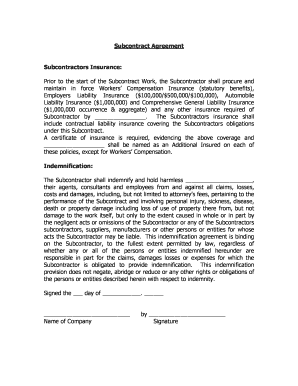 Subcontract Agreement