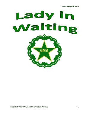 Lady in Waiting Bible Study Checklist