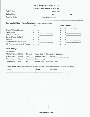 Adult Patient Registration Form