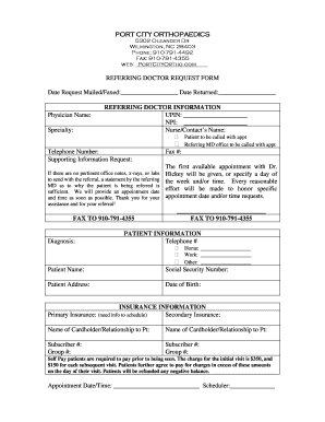 Referring Doctor Request Form