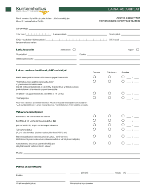 Finnish Mortgage Loan Application Form