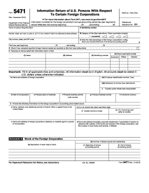 Form 5471 Information Return