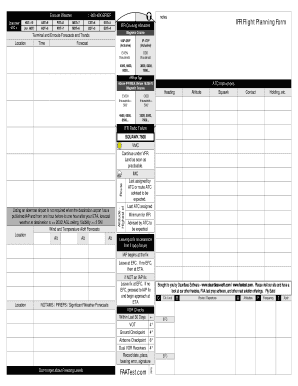 IFR Flight Planning Form