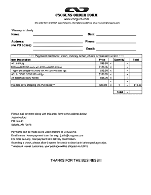 CNCGUNS Order Form