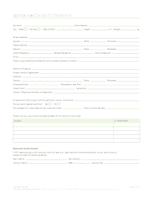 Journey Injury Claim Form