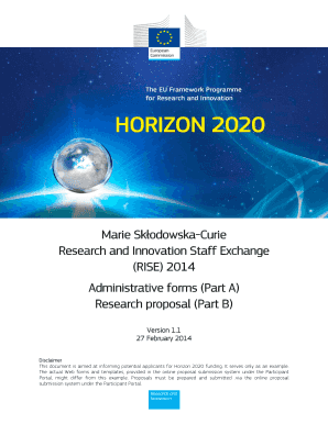 Research proposal sample pdf - Marie SkodowskaCurie - ec europa