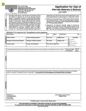 San Diego Building Development Review Application