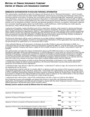 Minnesota Authorization to Disclose Personal Information