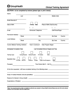Clinical Training Agreement