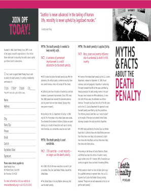Death Penalty Abolition Membership Form
