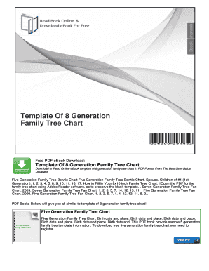 Downloadable family tree chart - Template Of 8 Generation Family Tree Chart