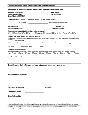 Palliative Care Common Referral Form