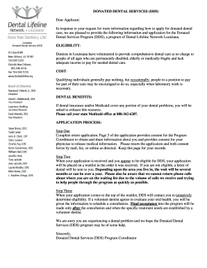 Donated Dental Services Application