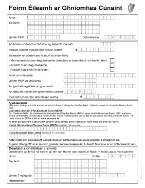 Irish Tax Relief Claim Form