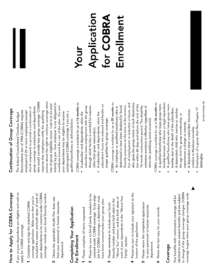 COBRA Enrollment Application