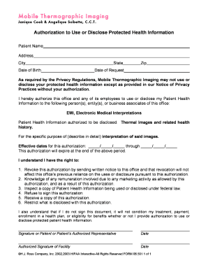 Authorization to Use or Disclose Protected Health Information