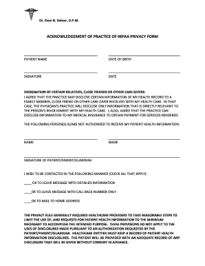 HIPAA Privacy Form
