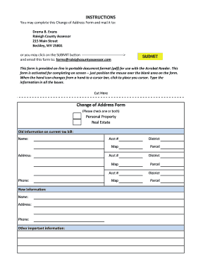 Change of Address Form