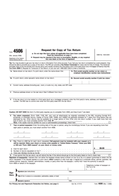 IRS Form 4506 Request for Copy of Tax Return
