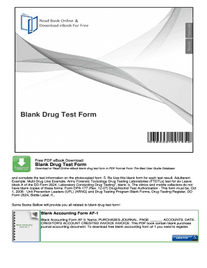 Blank Drug Test Form