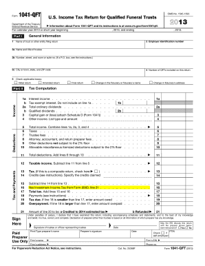 US Federal Form 1041-QFT