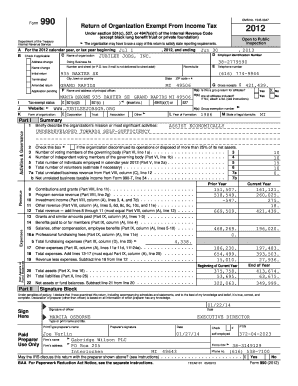 Form 990 Return of Organization Exempt From Income Tax