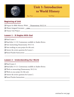 World History Unit Study Guide