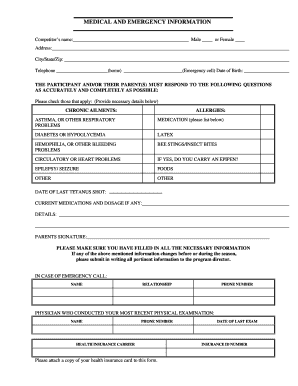 Medical Consent Form