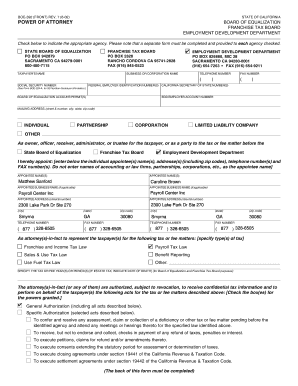 California Power of Attorney for Tax Matters