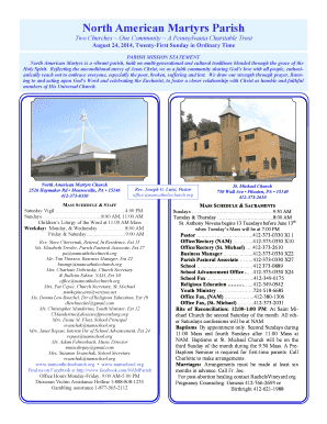 Simple partnership agreement - North American Martyrs Parish - namcatholicchurch