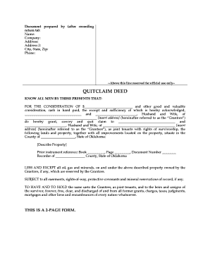 Quitclaim Deed