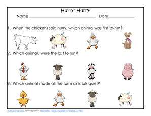 Spring on the Farm Worksheet