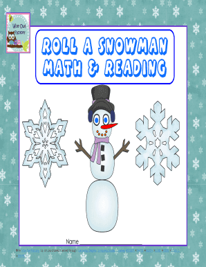Roll a Snowman Math and Reading Activity