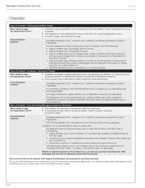 Macquarie Dividend Run-Up Fund Application Form