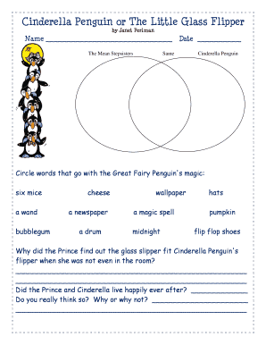 Cinderella Penguin Reading Comprehension Worksheet