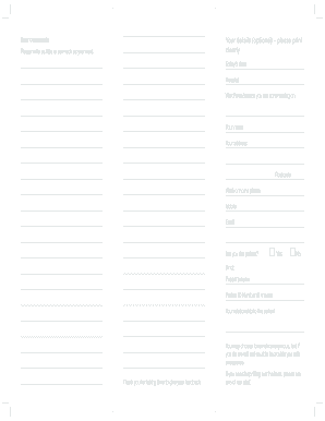 Hospital Feedback Form