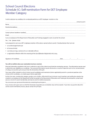 DET Employee Self-Nomination Form