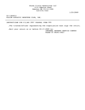 2007 Form 990 Tax Return