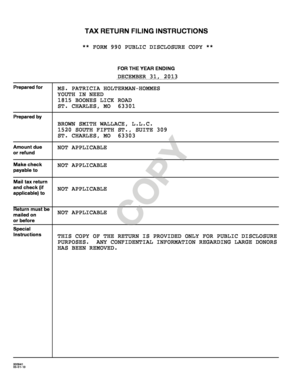 Form 990 Public Disclosure Copy