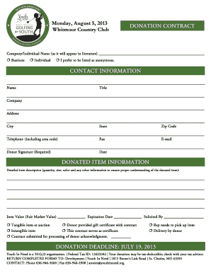 Donation Contract