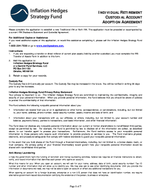 Traditional/Roth IRA Custodial Account Adoption Agreement