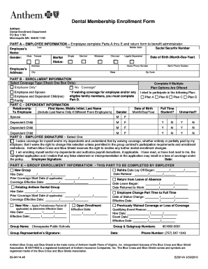 Dental Membership Enrollment Form