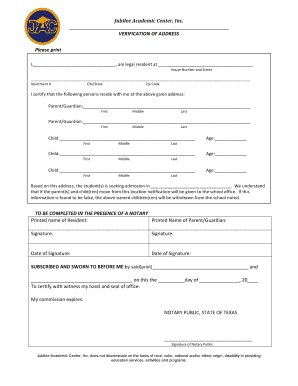 Address Verification Form